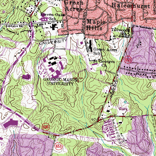 Topographic Map of Student Union II Building, VA