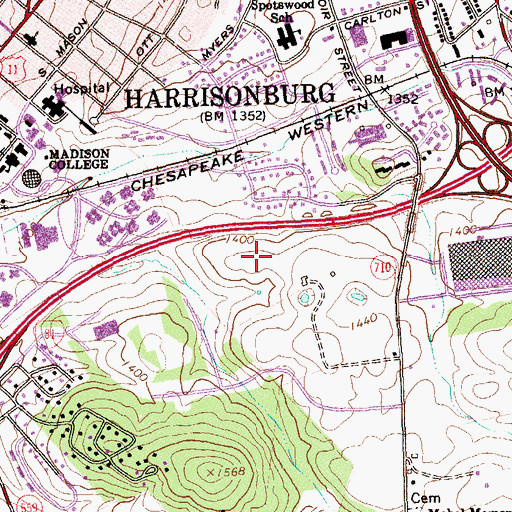Topographic Map of Health and Human Services, VA