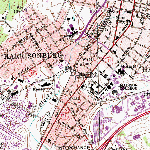 Topographic Map of Medical Arts West, VA