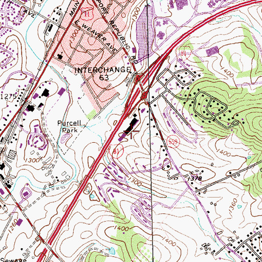 Topographic Map of Rockingham Hall, VA