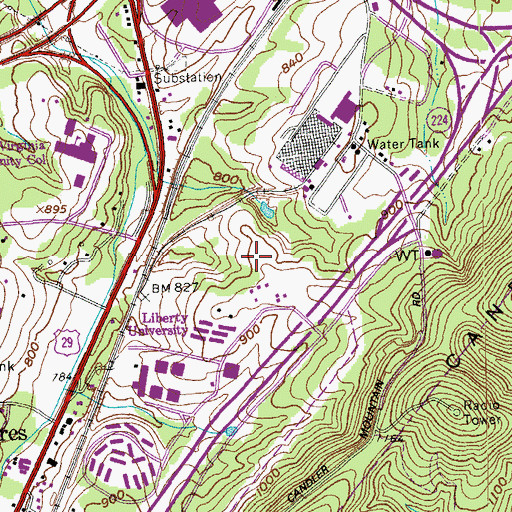 Topographic Map of Matthes-Hopkins Track/Soccer Field, VA
