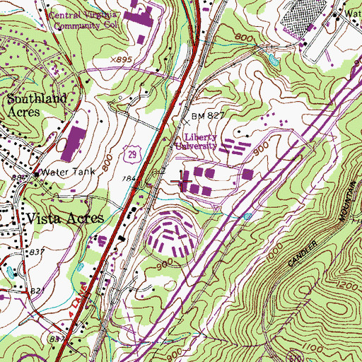 Topographic Map of Schilling Annex, VA