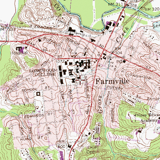 Topographic Map of Dorrill Dining Hall, VA
