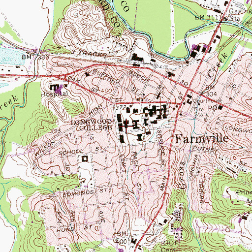 Topographic Map of Stevens Science Center, VA