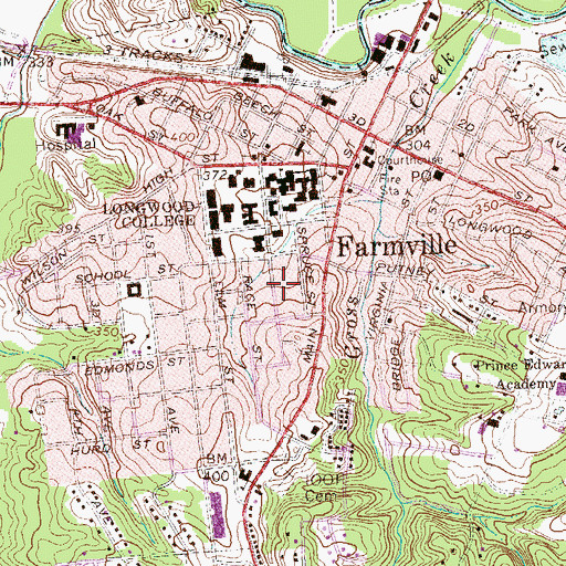 Topographic Map of Willett Hall, VA