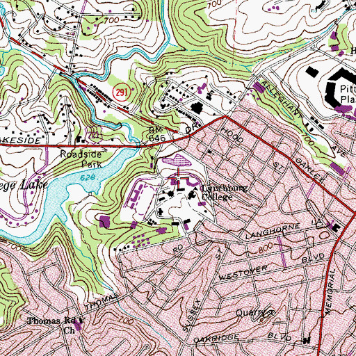 Topographic Map of Burton Student Center, VA