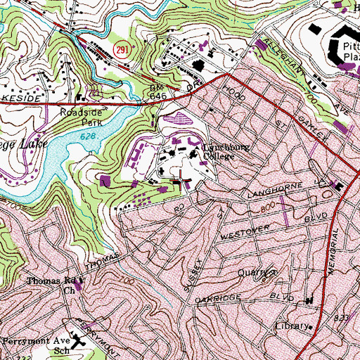 Topographic Map of Hobbs Hall, VA
