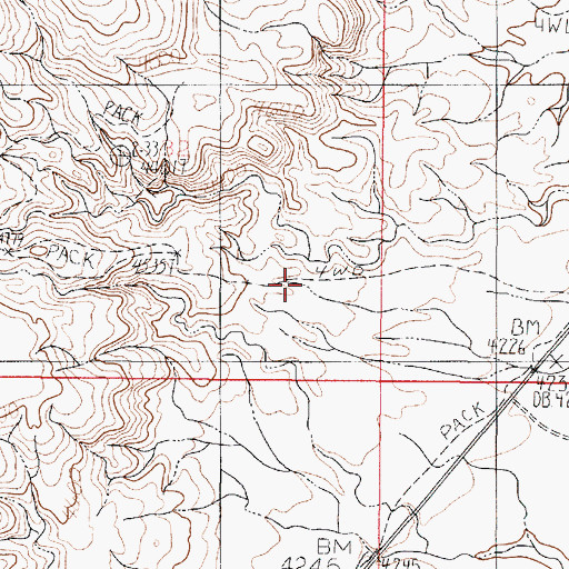 Topographic Map of Soap Creek Trail, AZ