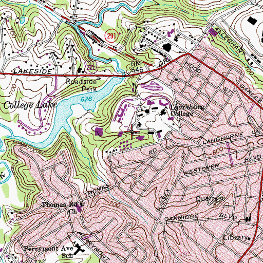 Topographic Map of Psychology Building, VA
