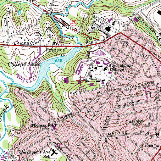 Topographic Map of Turner Gymnasium, VA