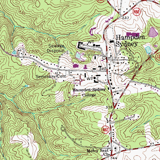 Topographic Map of Blake Apartments, VA