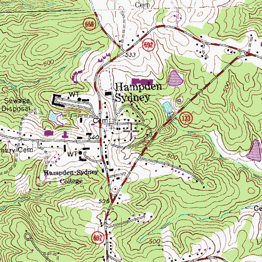 Topographic Map of Dupuy House, VA