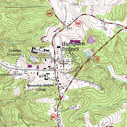 Topographic Map of Financial Aid Building, VA