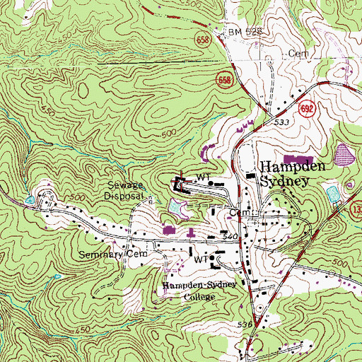 Topographic Map of Whitehouse Quadrangle, VA