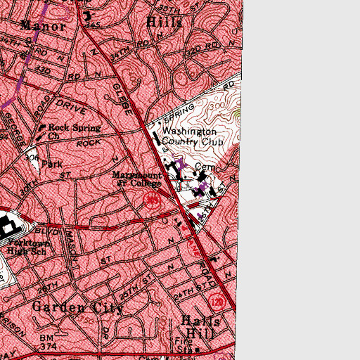 Topographic Map of Sacred Heart of Mary Chapel, VA