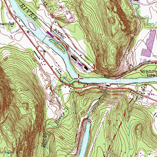 Topographic Map of Rocky River, CT