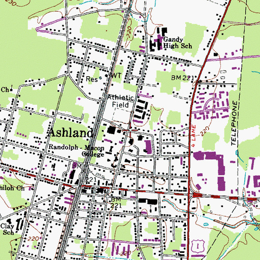 Topographic Map of Birdsong Townhouse, VA