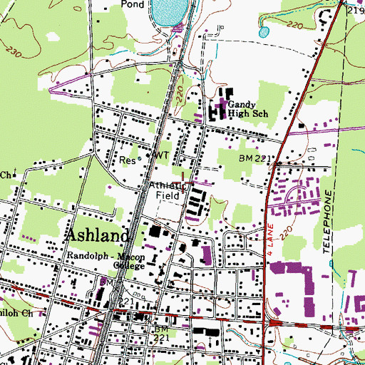 Topographic Map of Blincoe Field, VA