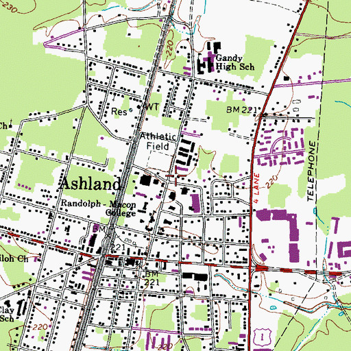 Topographic Map of Clements Townhouse, VA
