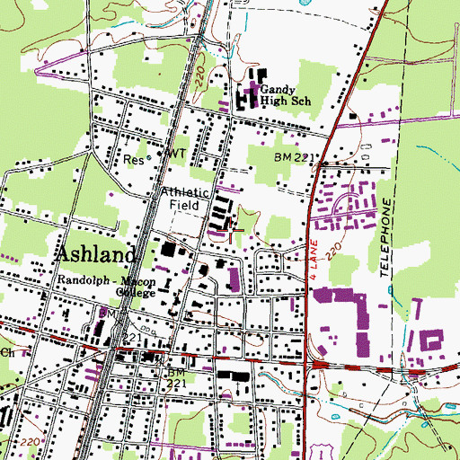 Topographic Map of Cochrane Townhouse, VA