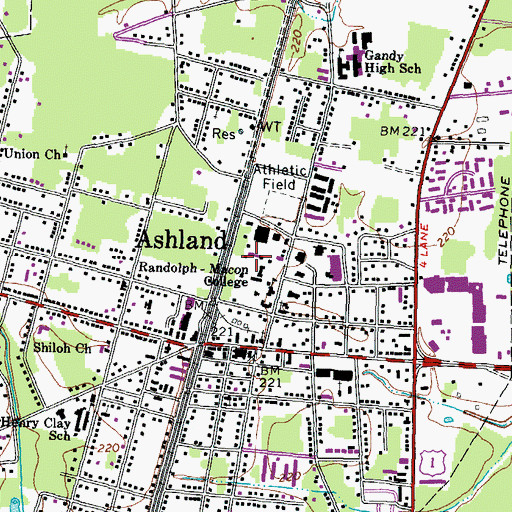 Topographic Map of Conrad Residence Hall, VA