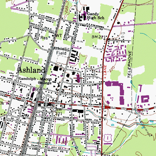 Topographic Map of Copley Science Center, VA