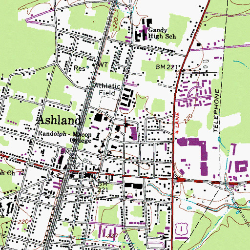 Topographic Map of Haley Hall, VA