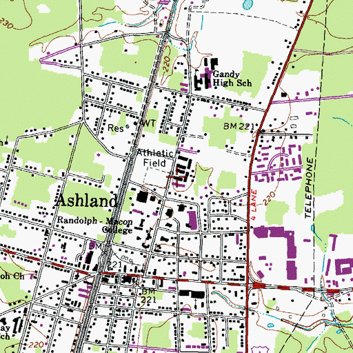 Topographic Map of Irby Residence Hall, VA