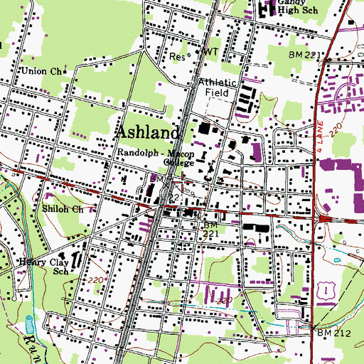 Topographic Map of Lambda Chi Alpha House, VA