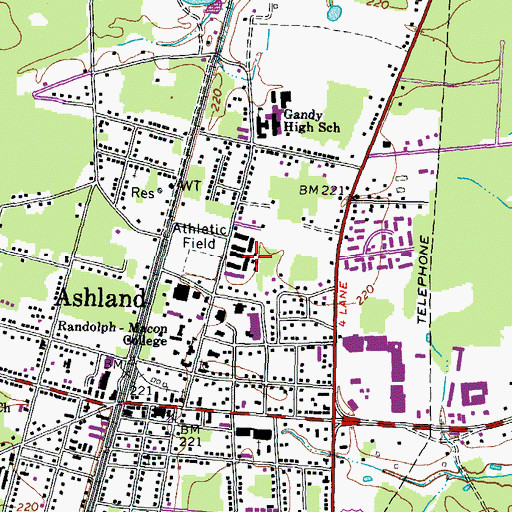 Topographic Map of LEAPS Center, VA