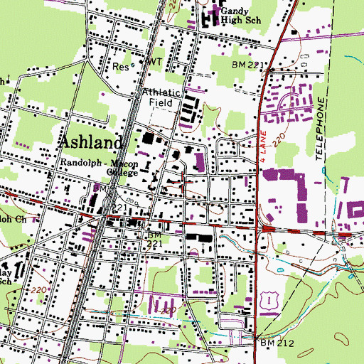 Topographic Map of Mabry House, VA