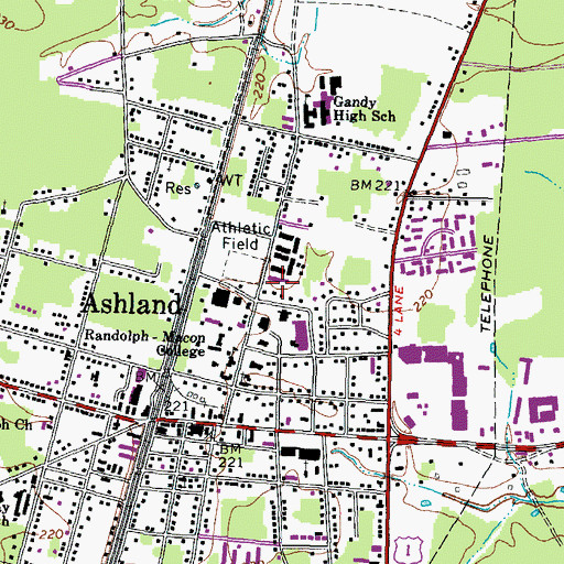 Topographic Map of Starr Residence Hall, VA