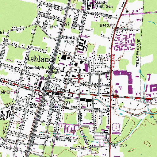 Topographic Map of Taylor Street House, VA
