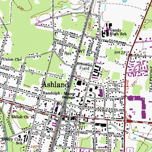 Topographic Map of The Brock Center, VA