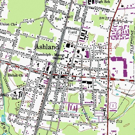 Topographic Map of Theta Chi House, VA