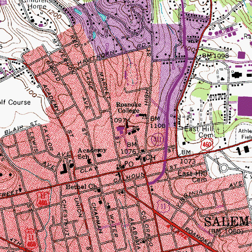 Topographic Map of Alumni Gym, VA