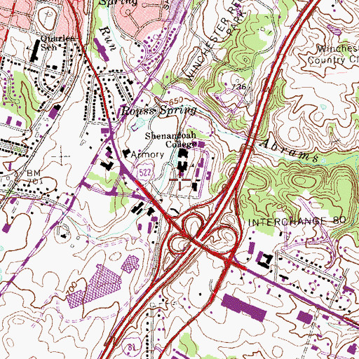 Topographic Map of "Alson H Smith, Junior Library", VA