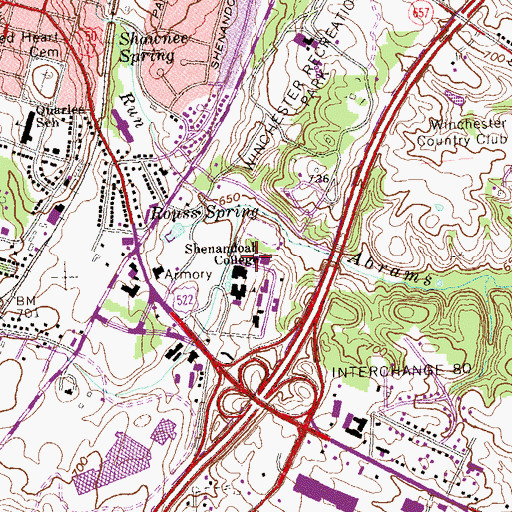 Topographic Map of Dorothy Ewing Studios of Dance, VA