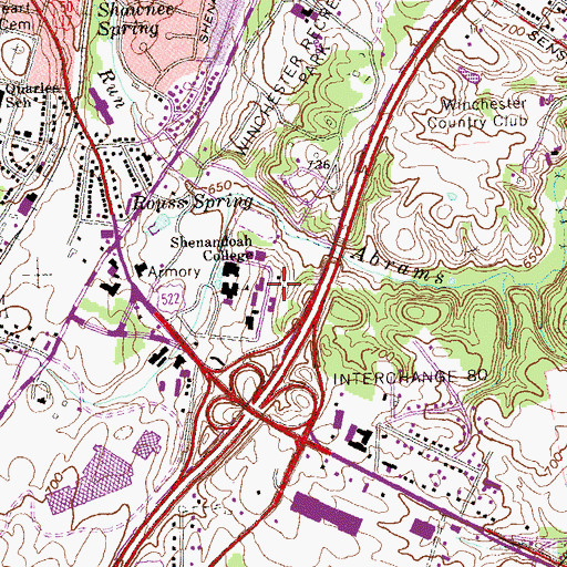 Topographic Map of Harry W Aikens Field, VA