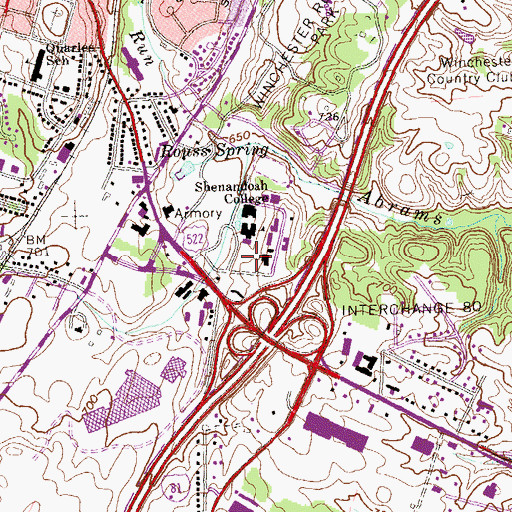Topographic Map of Mary M Henkel Hall, VA
