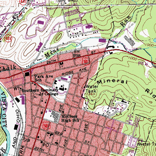 Topographic Map of Arthur House, VA