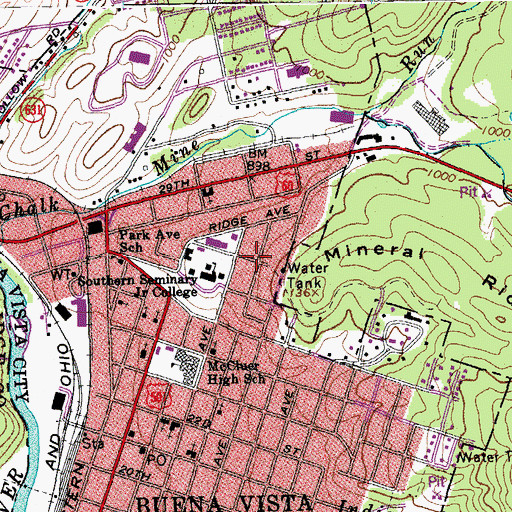 Topographic Map of Camelot House, VA