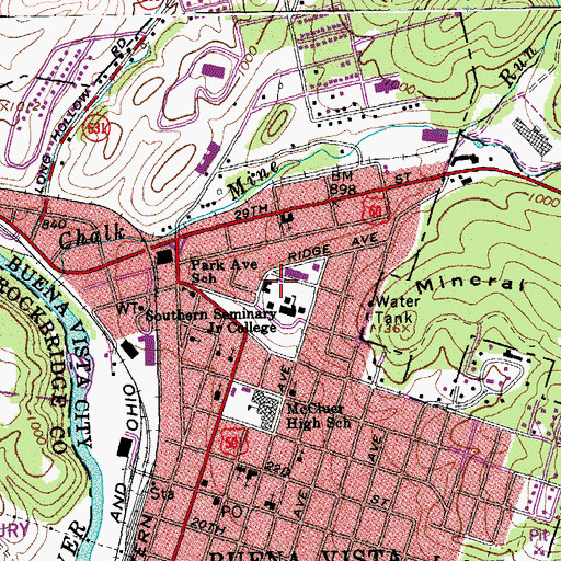 Topographic Map of Craton Hall, VA