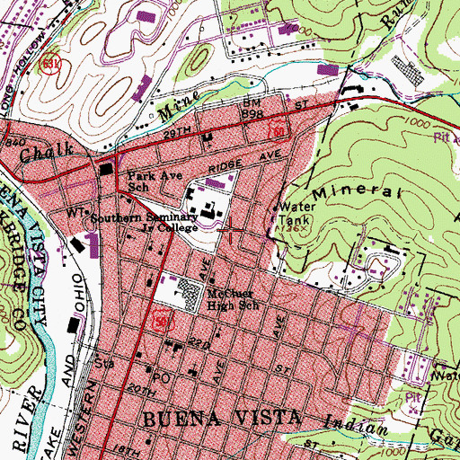 Topographic Map of Fawson House, VA