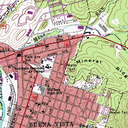 Topographic Map of Knight Guest House, VA