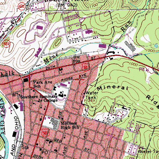 Topographic Map of Tucson House, VA