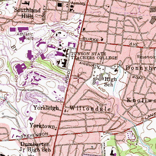 Topographic Map of TerraceDale, MD