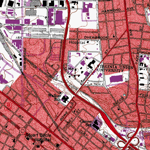 Topographic Map of Kingsley Hall, VA
