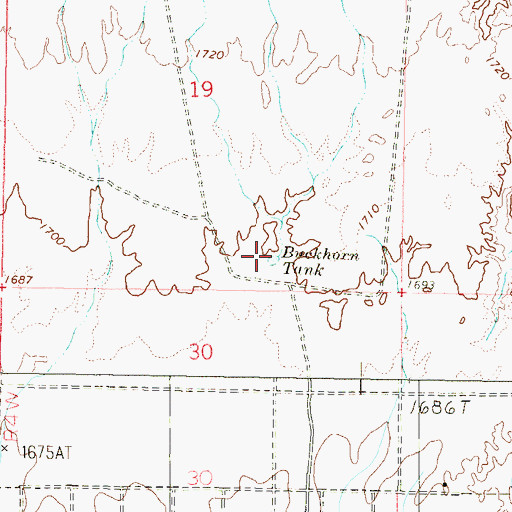 Topographic Map of Buckhorn Tank, AZ