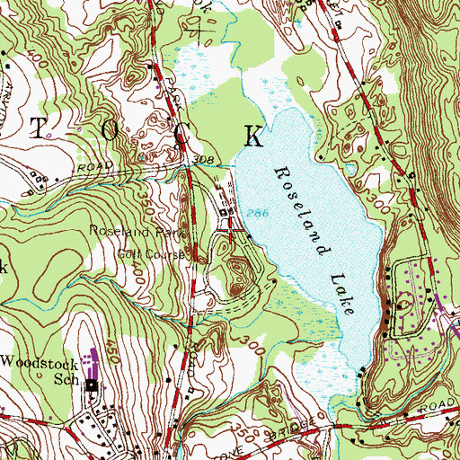 Topographic Map of Roseland Park, CT